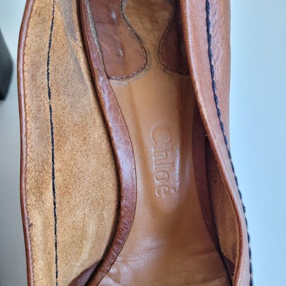 Chloe Brown Leather Y2K Heels - Picture 6 of 7